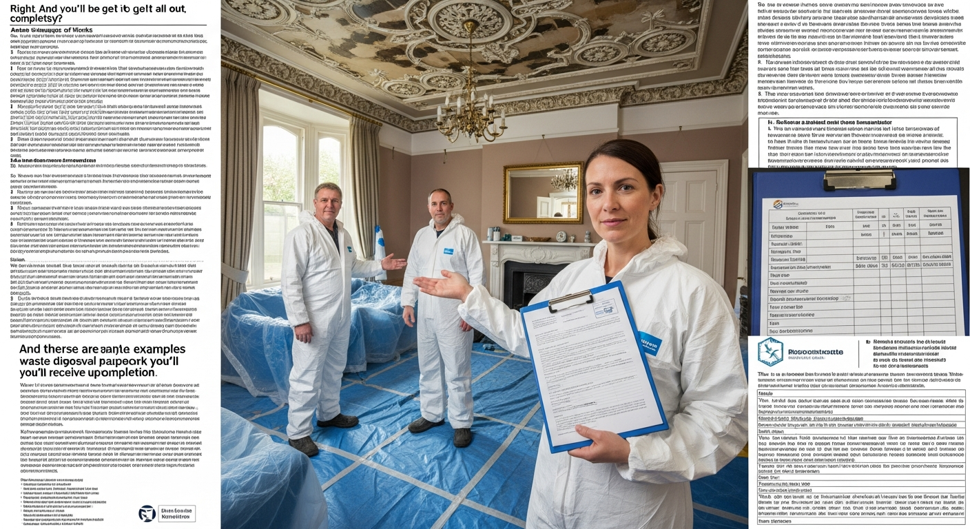 Asbestos removal consultation and paperwork