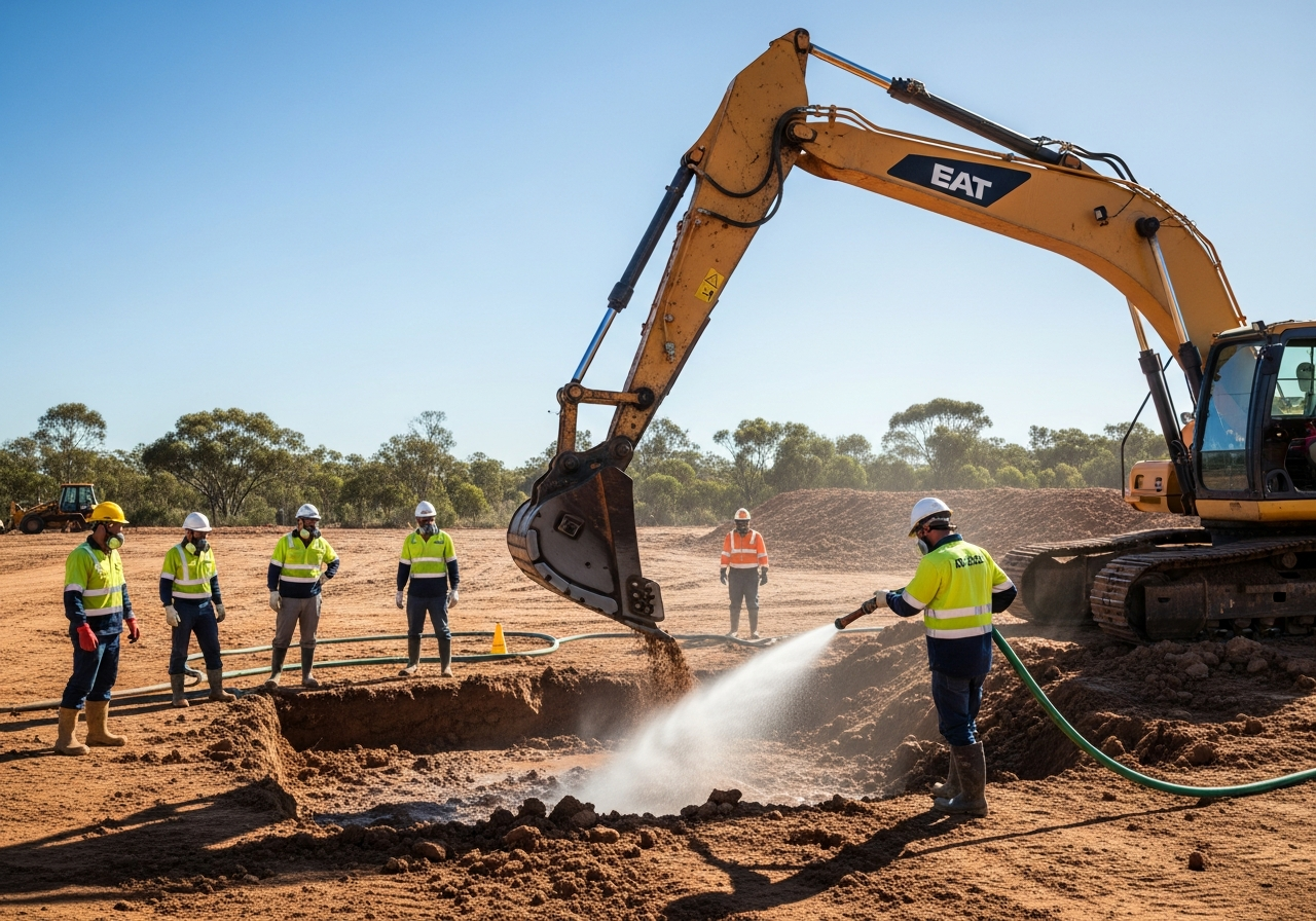 Excavation of contaminated soil