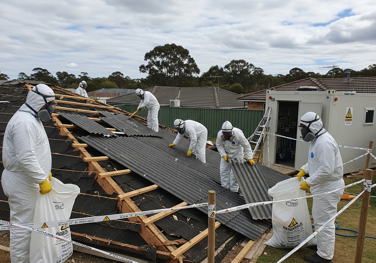 Asbestos roof removal