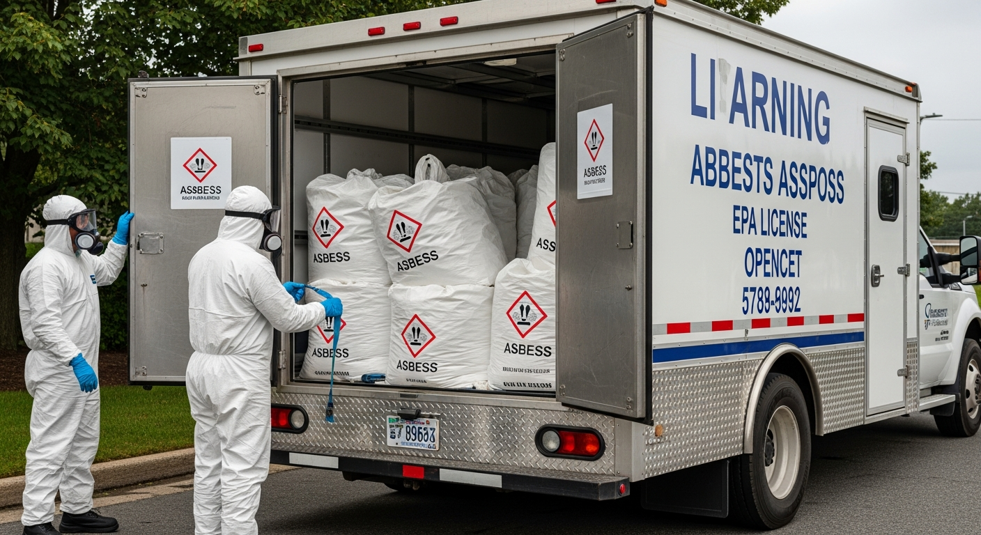 Asbestos waste transport