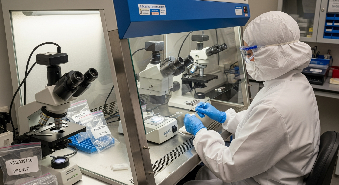 Asbestos testing lab