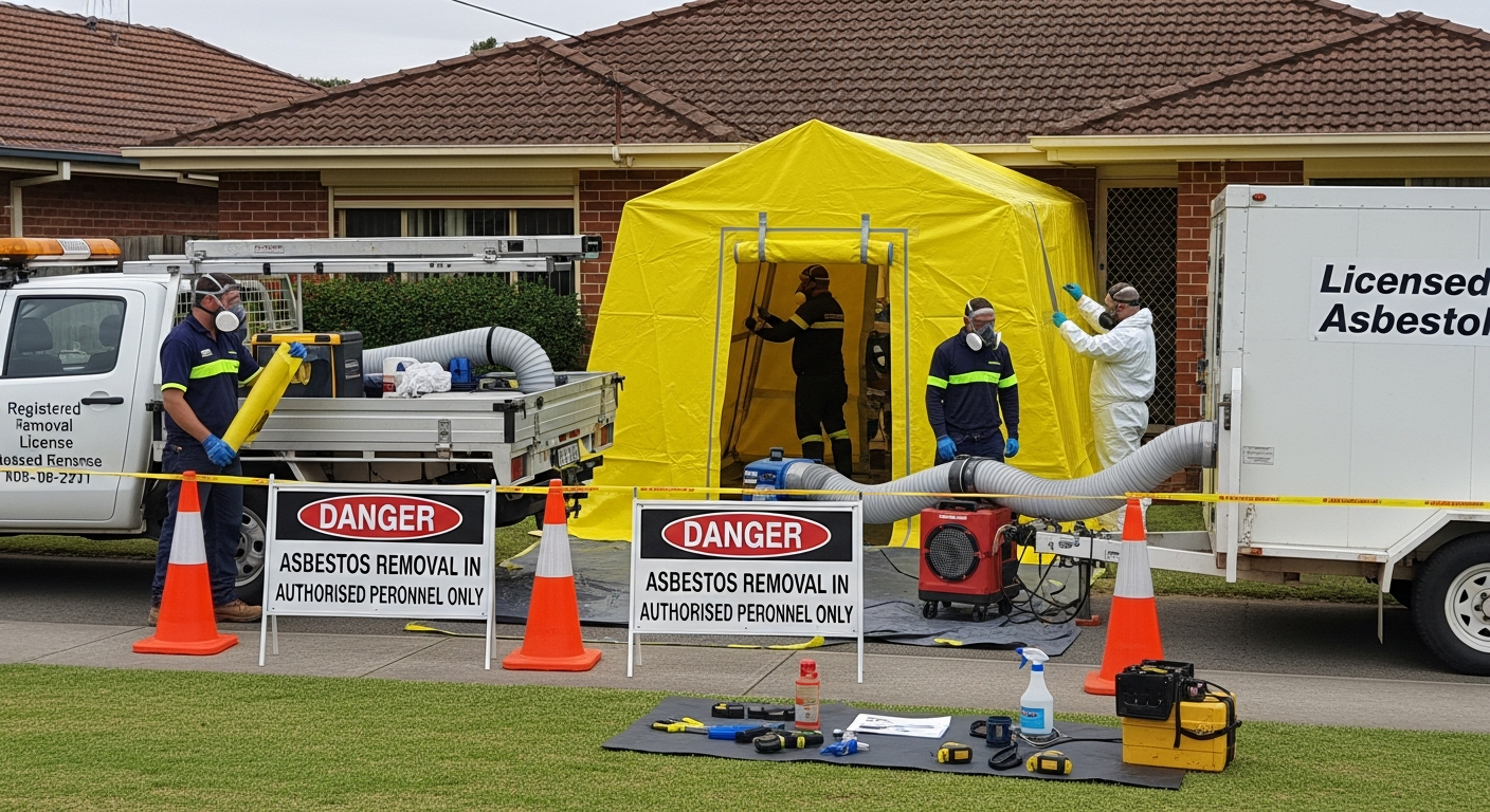 Licensed asbestos removal