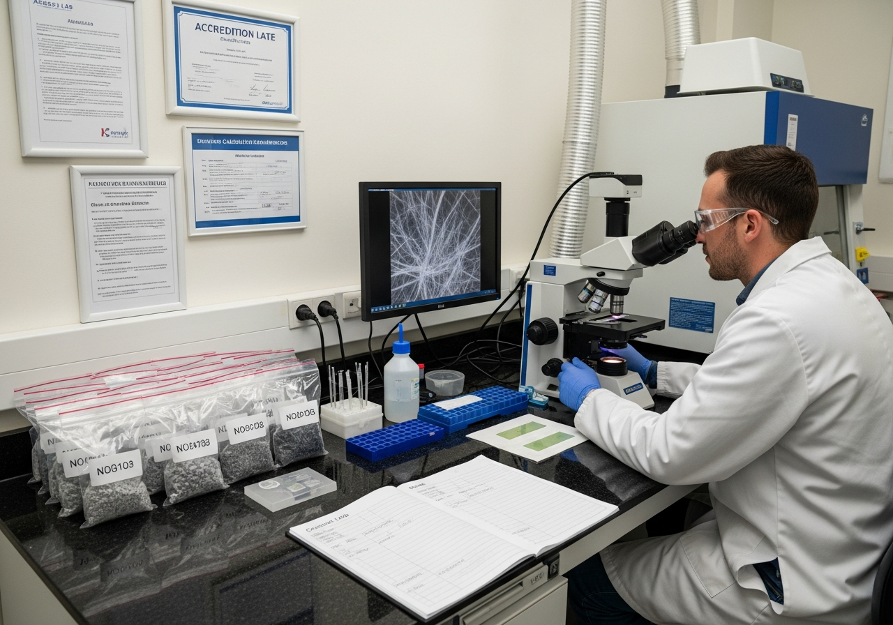 Asbestos testing laboratory