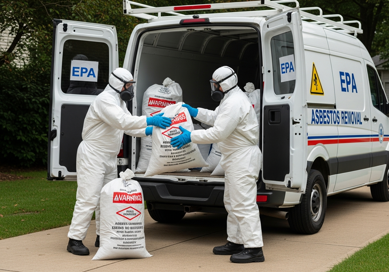 Asbestos waste transport