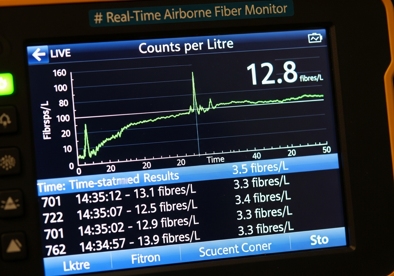 Real-time airborne fibre monitor