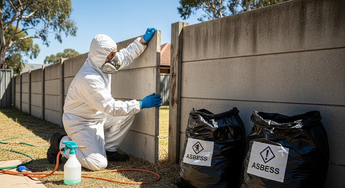 Removal of asbestos fence