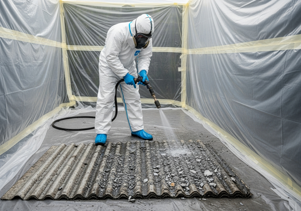 Asbestos mitigation preparation