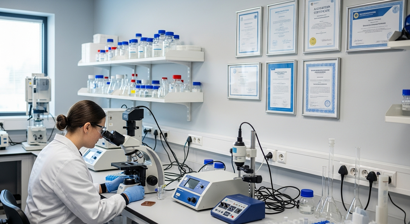 Accredited laboratory analysis