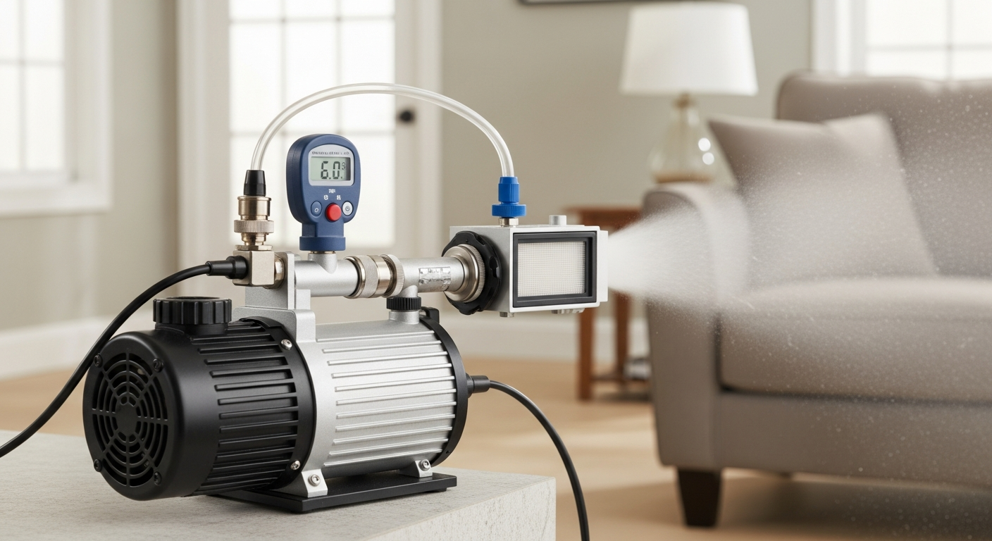 Asbestos air monitoring setup