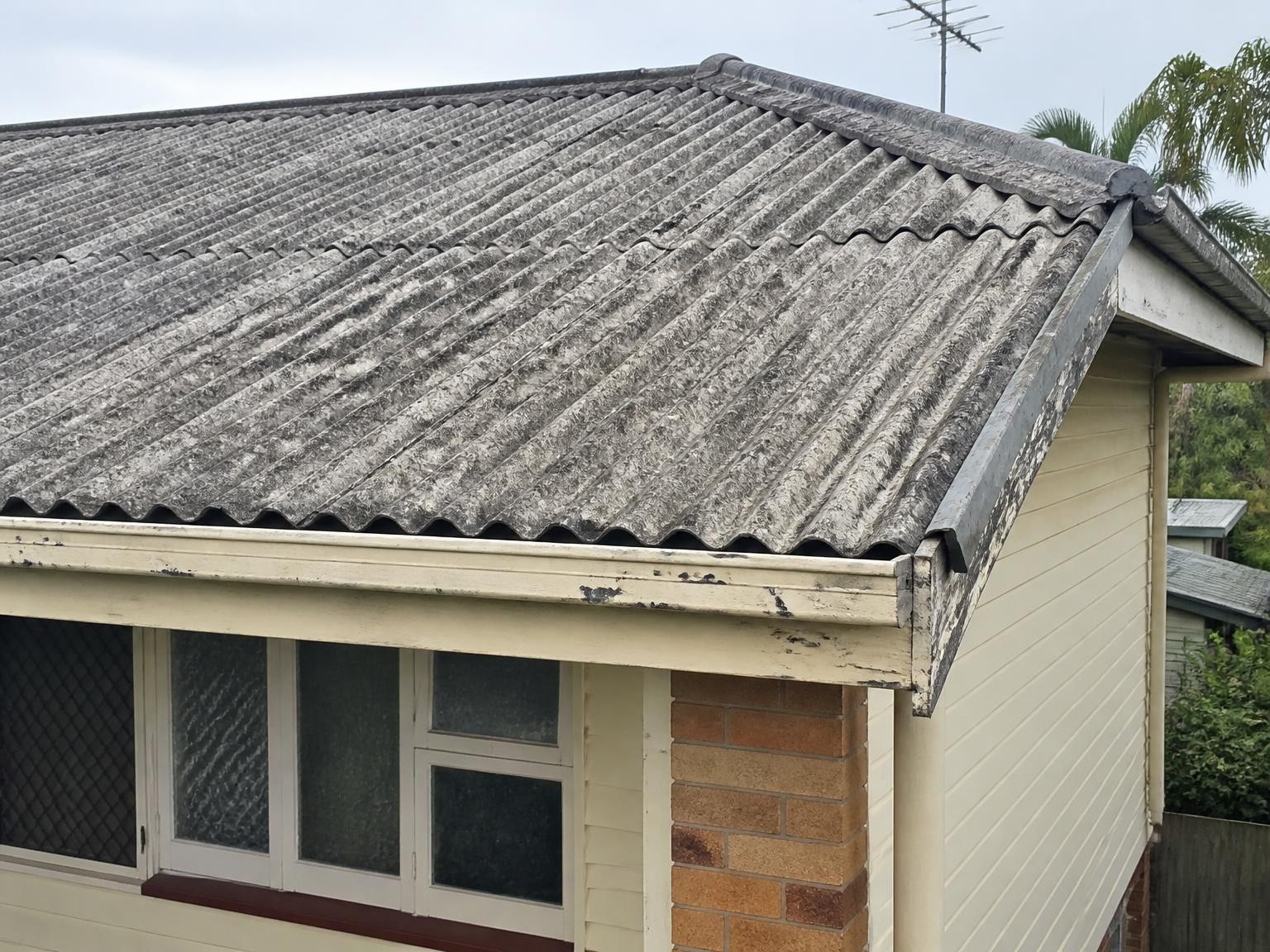 Asbestos roof and eaves on an older Queensland property