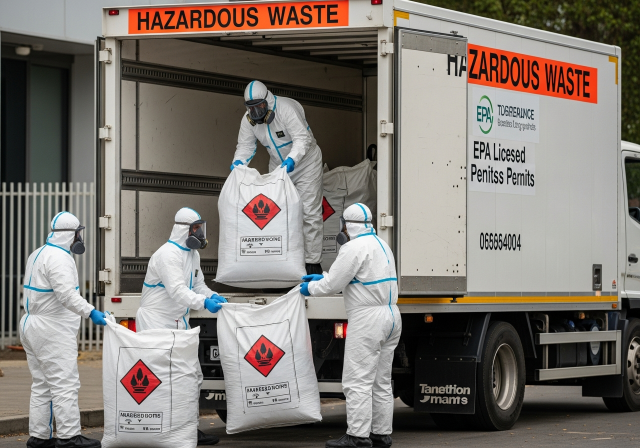 Double-bagged asbestos disposal Brisbane