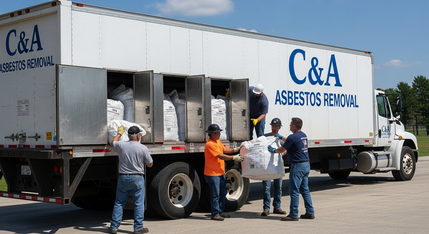 Licensed asbestos disposal transport