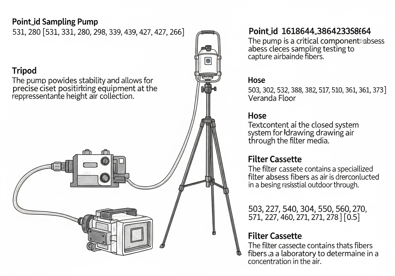 Air sampling pump for asbestos testing