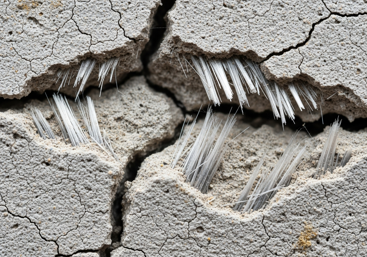 suspected asbestos close up