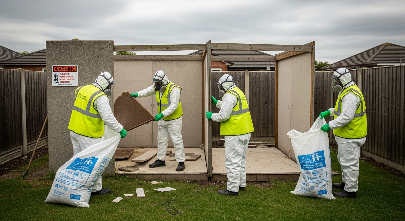 Asbestos shed removal