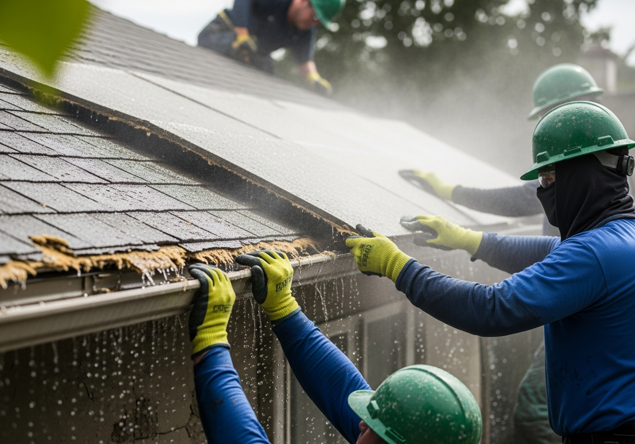 Eaves asbestos removal
