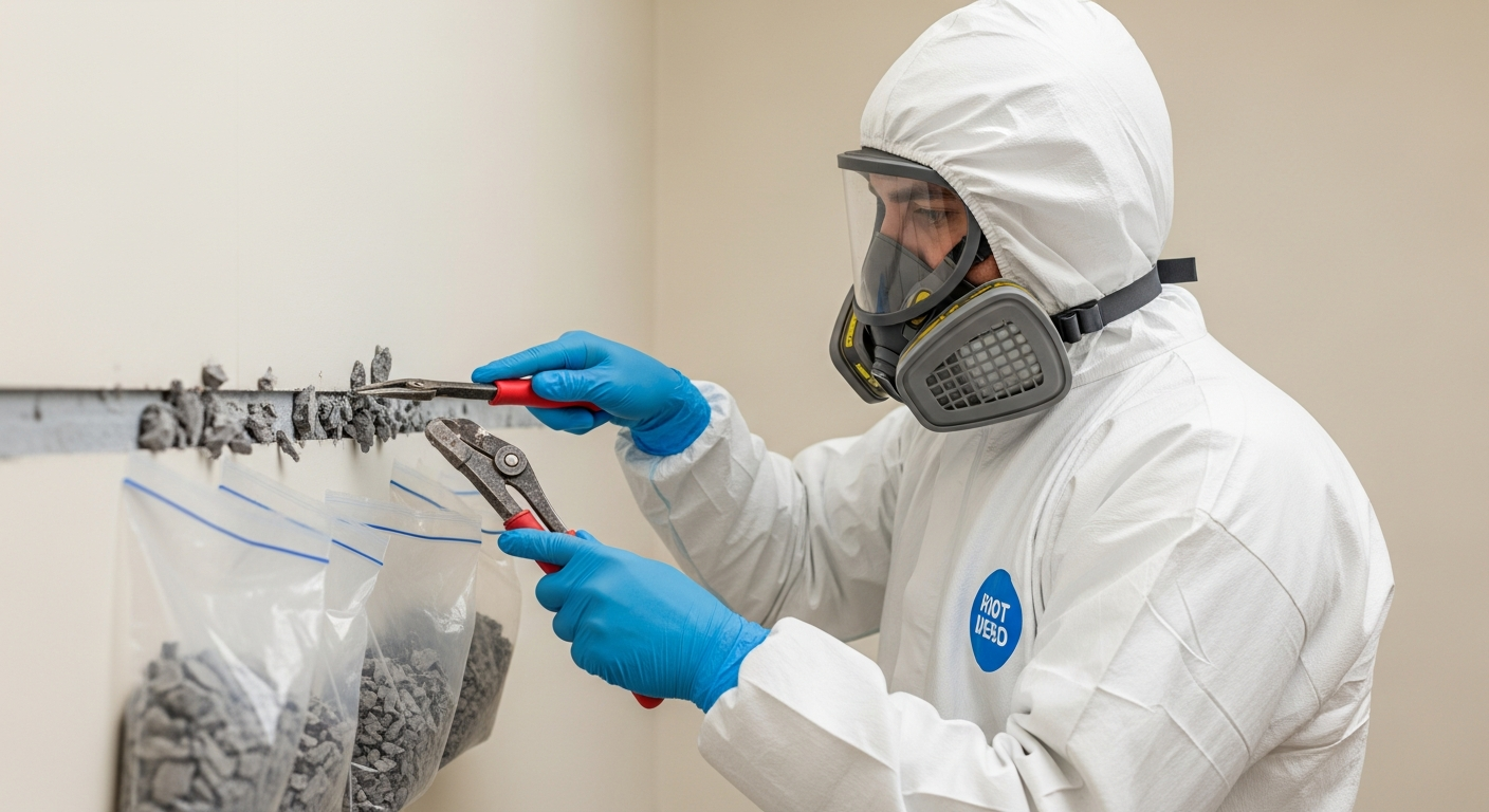 Asbestos testing technician