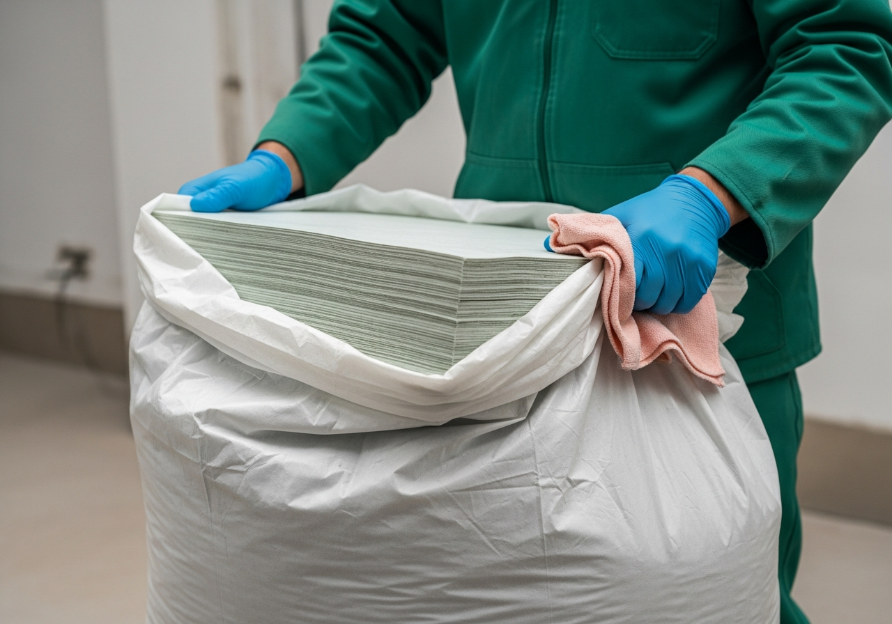 Asbestos double-bagging and documentation
