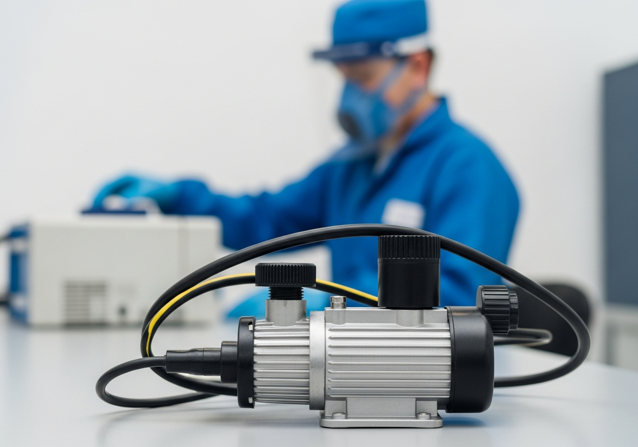 Air sampling pump for asbestos monitoring