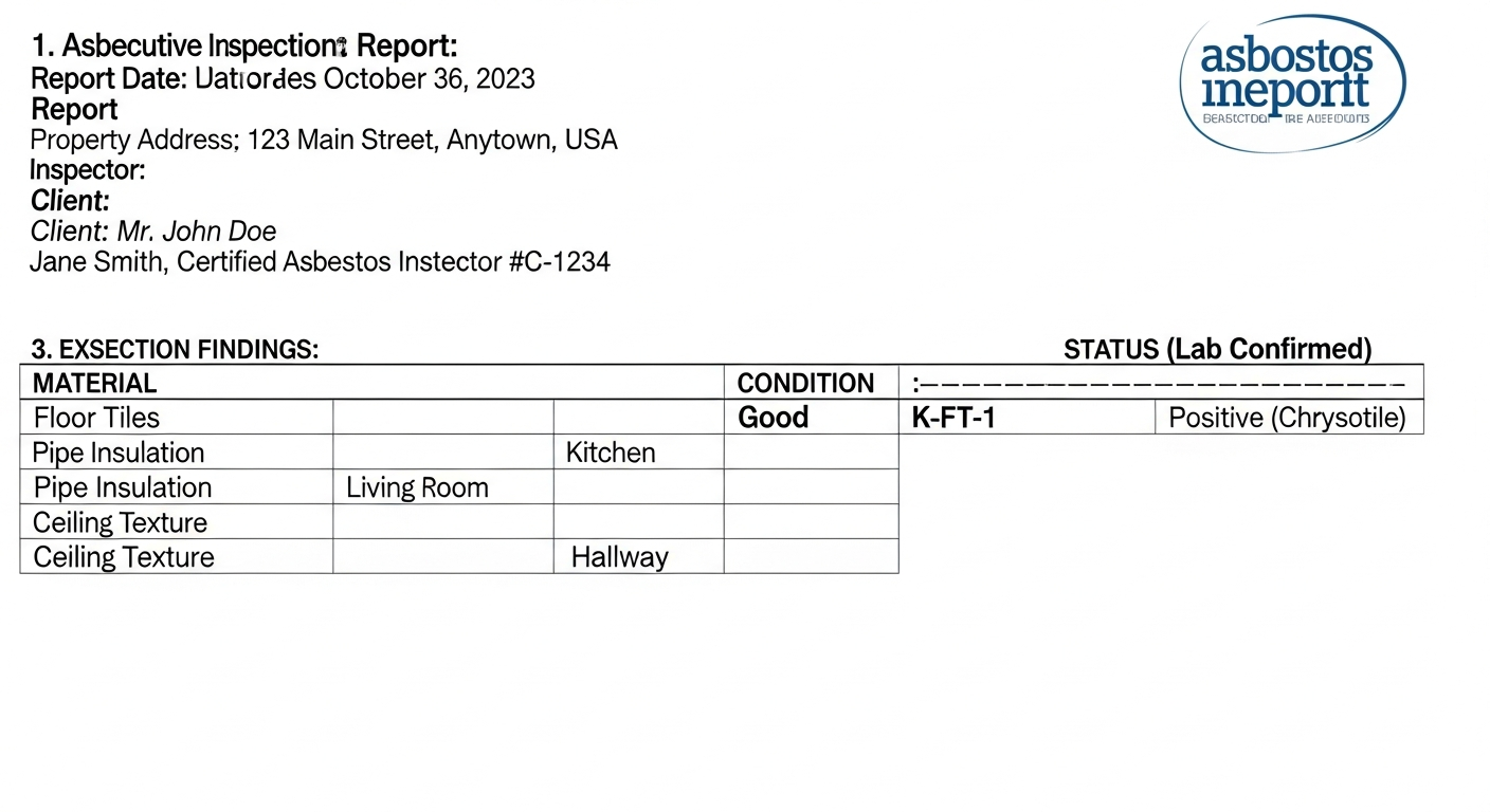 Inspection report and lab certificate