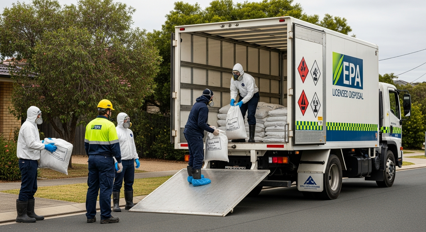 asbestos disposal truck