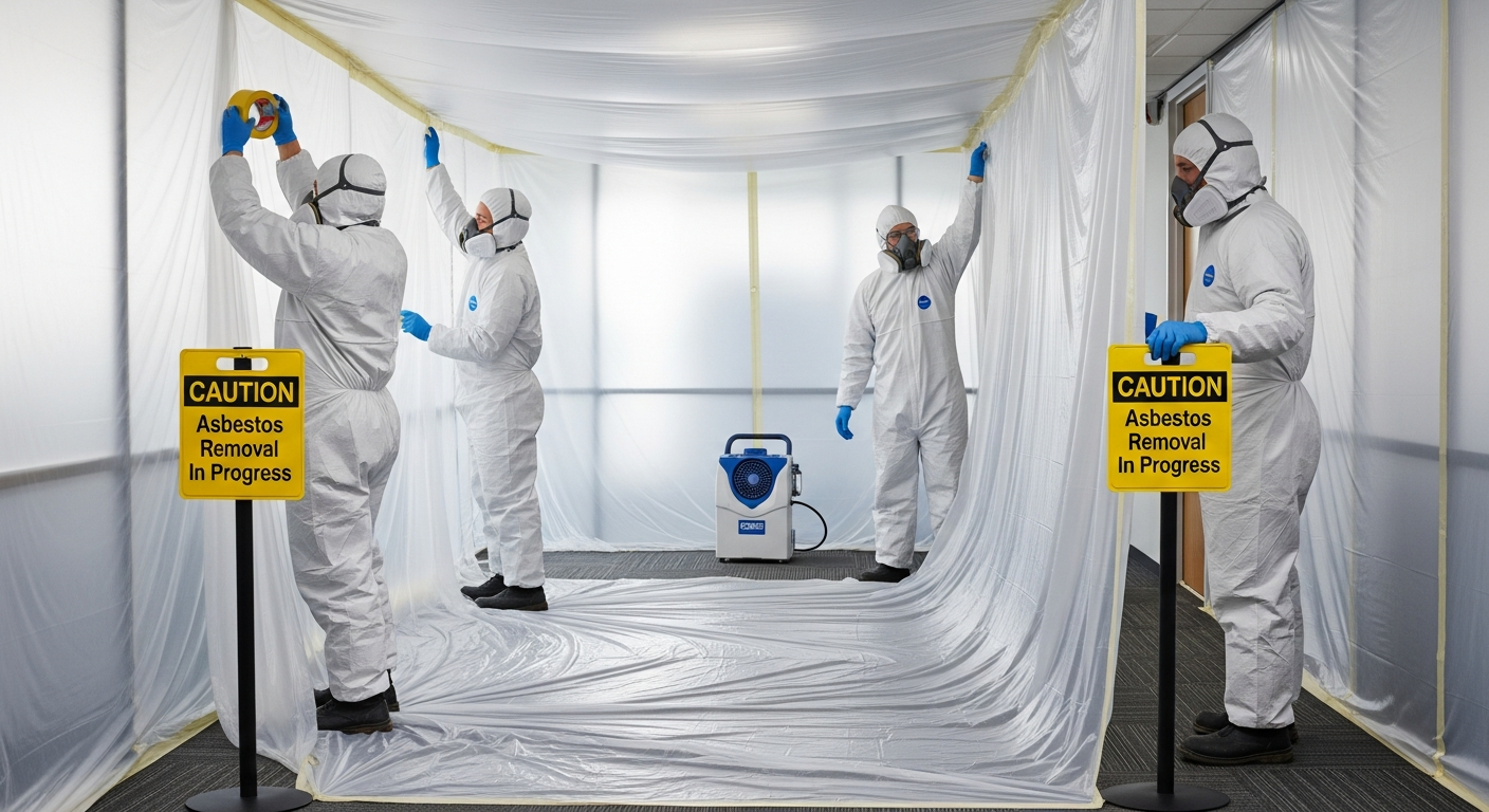 Commercial asbestos removal in office