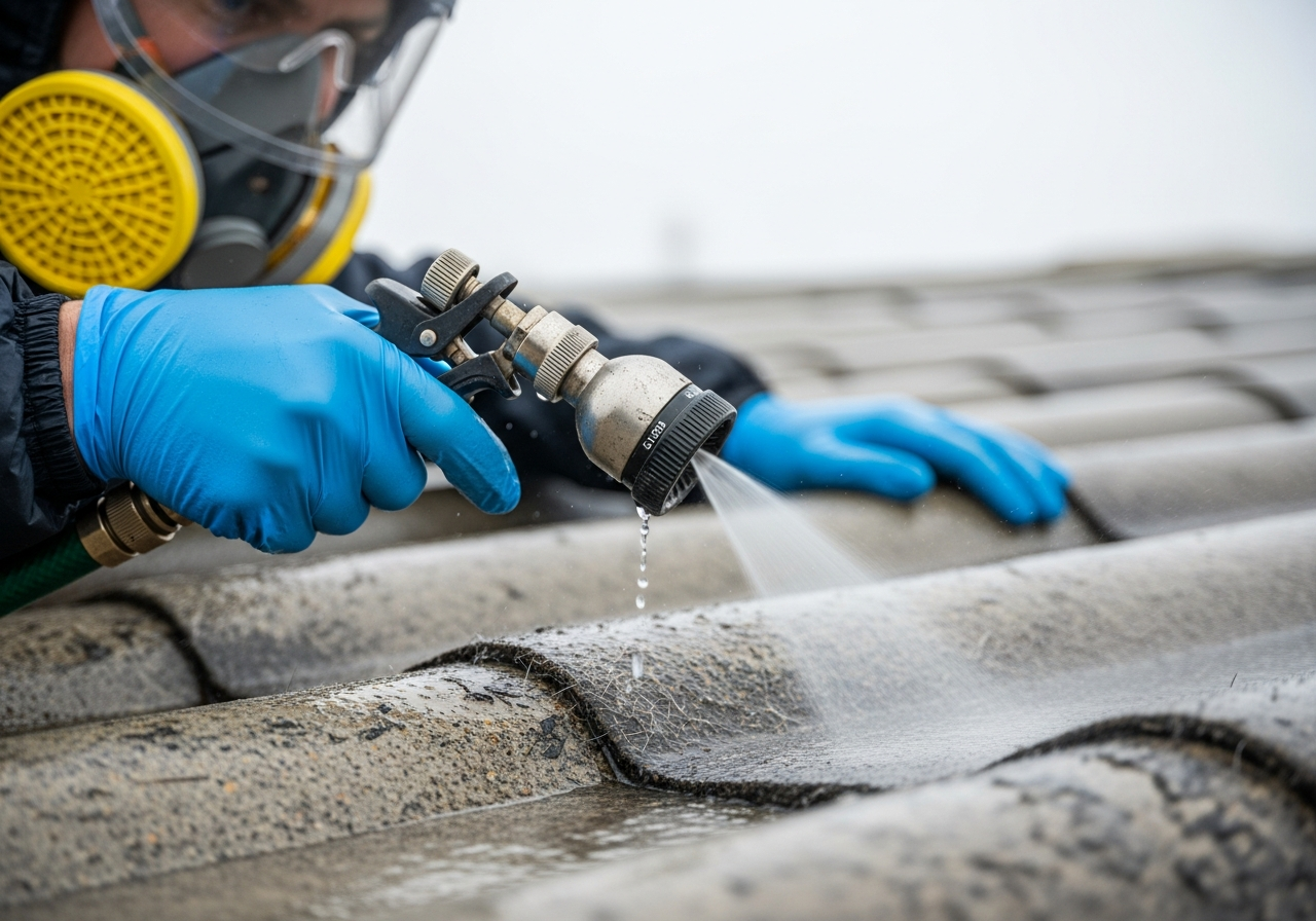 Wet method asbestos removal