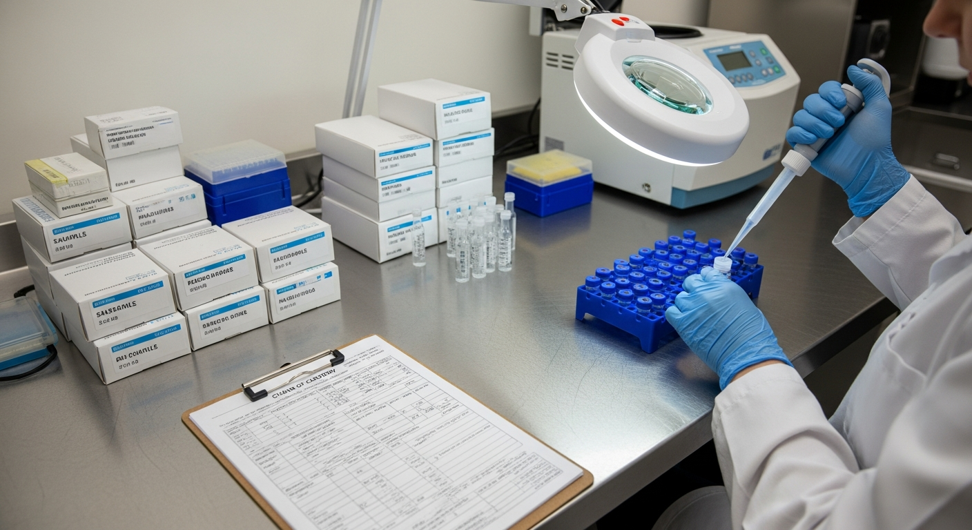 Preparing samples for lab