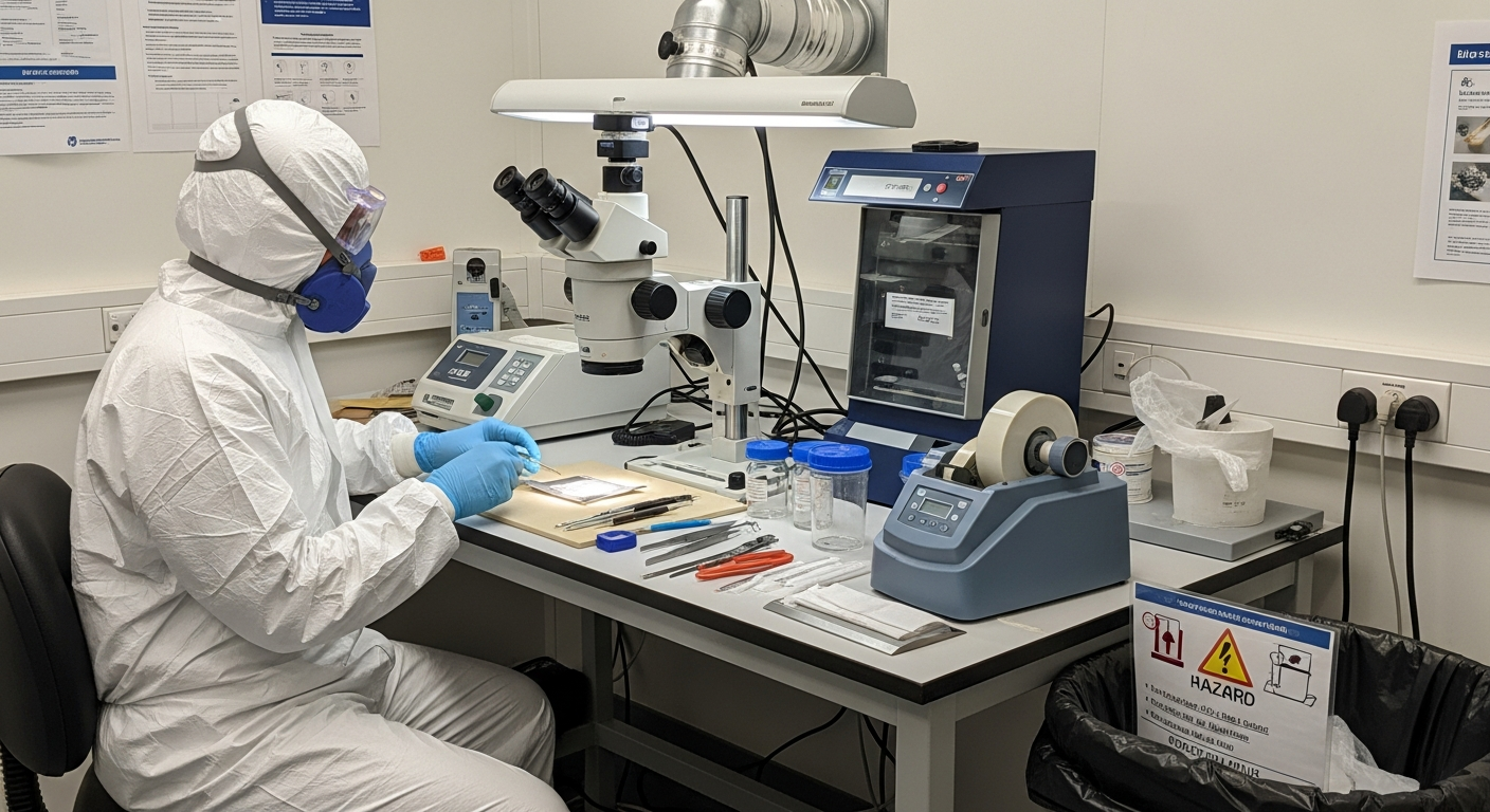 Asbestos testing lab