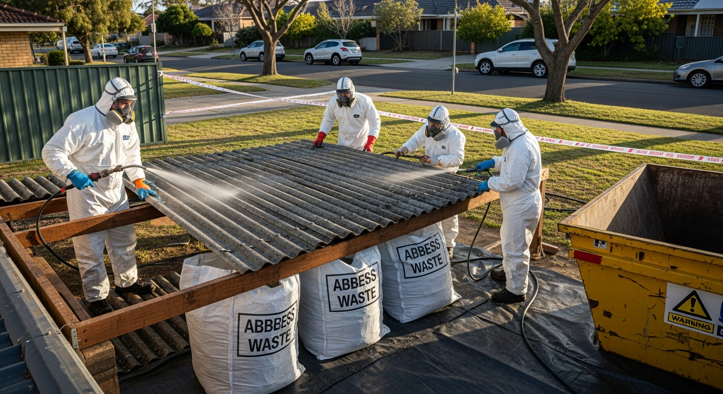 Asbestos garage roof removal