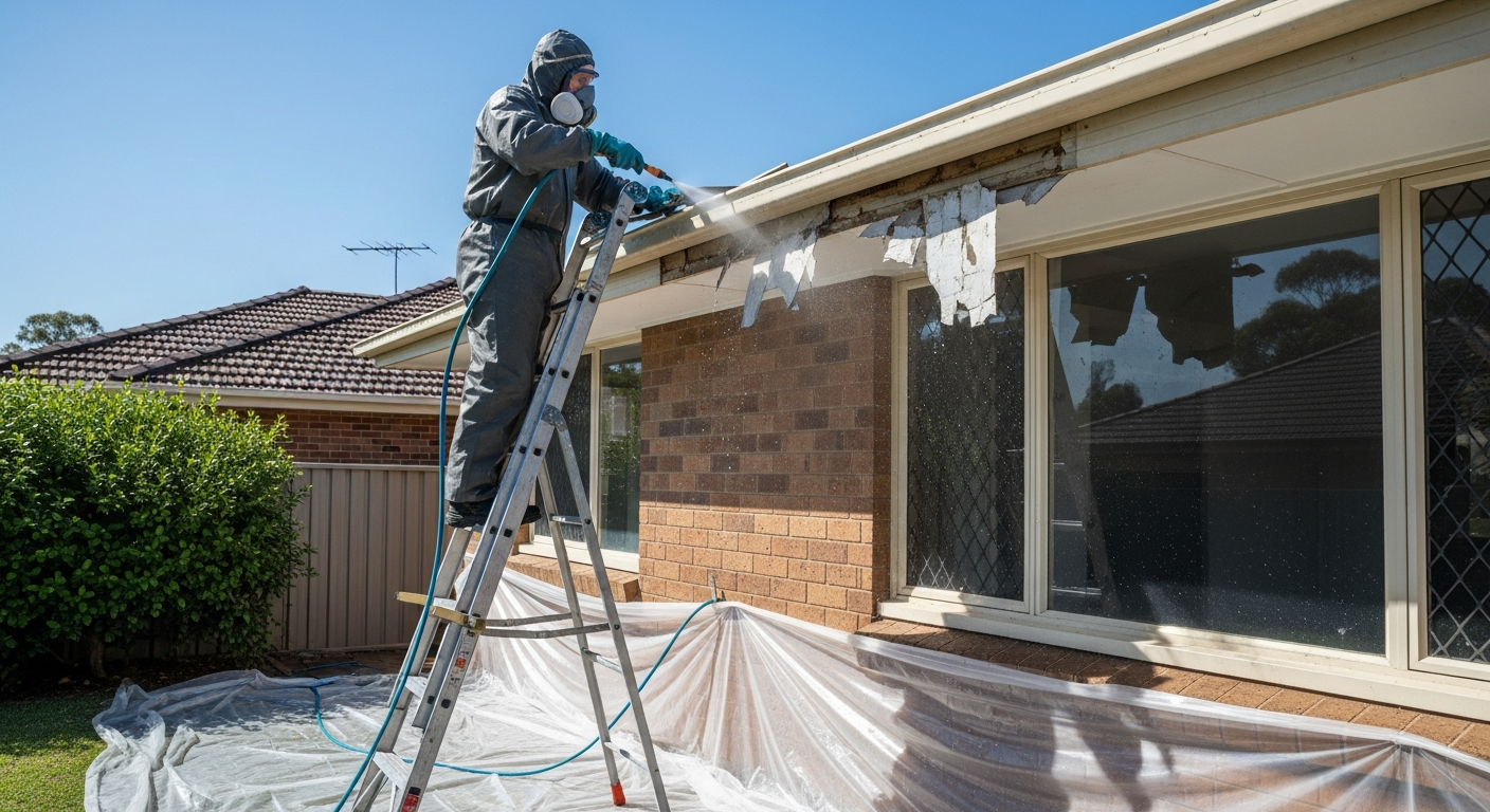 Asbestos soffits removal