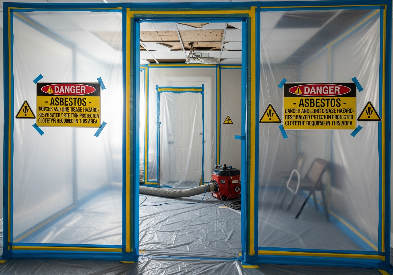 Asbestos containment and cleanup