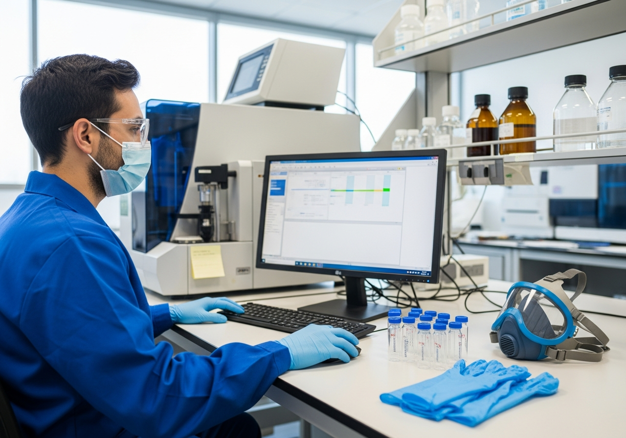 Asbestos testing lab results