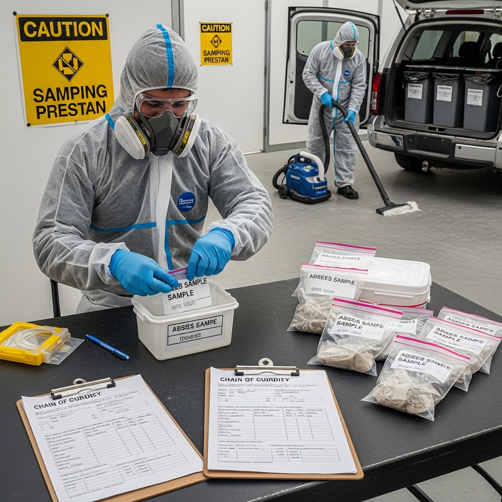 Asbestos sample bagging