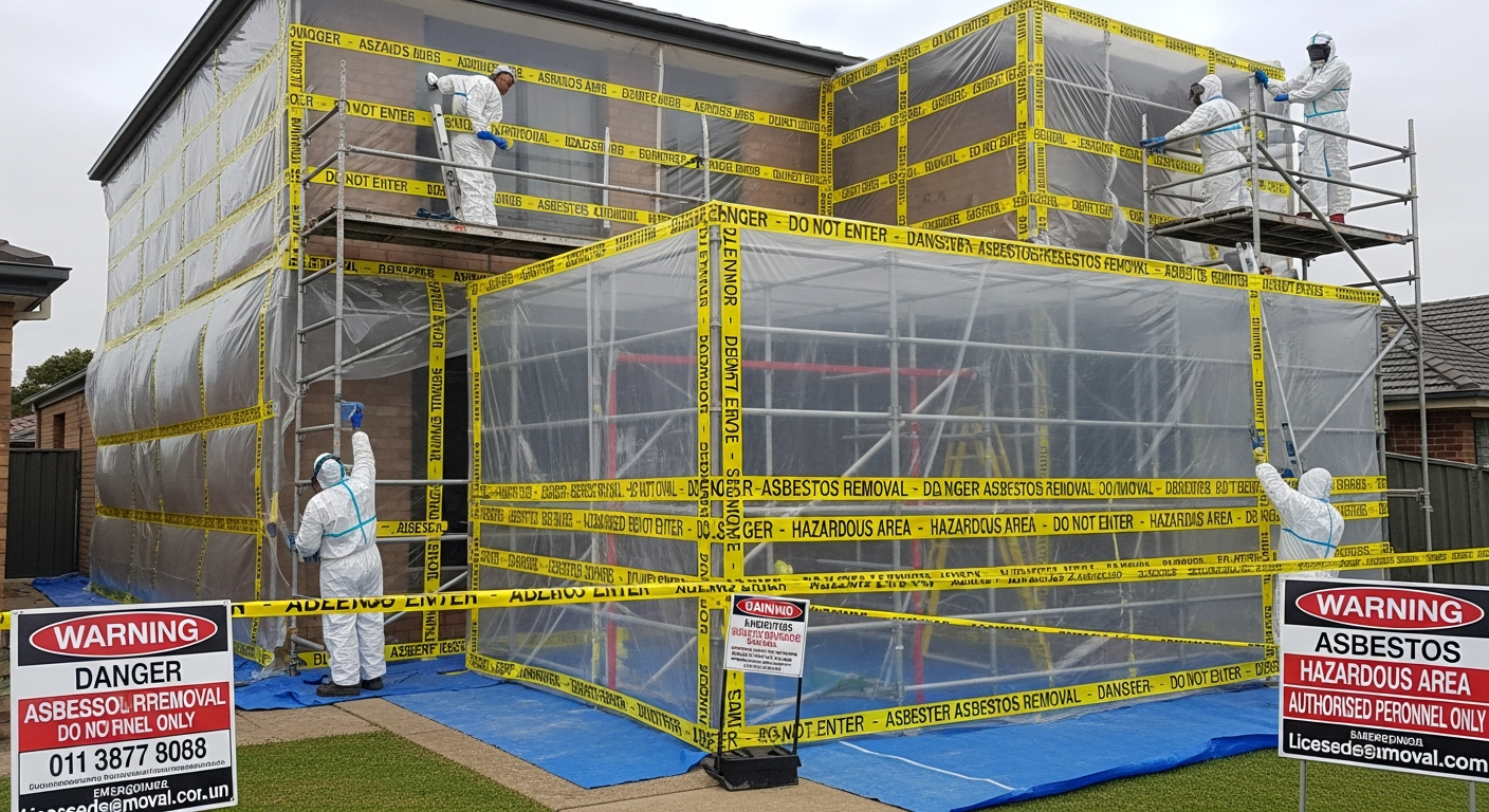 Asbestos containment enclosure