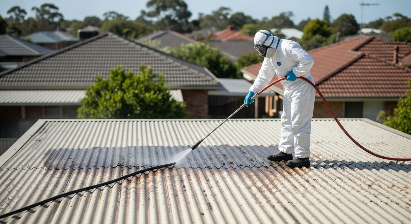 Asbestos garage roof removal