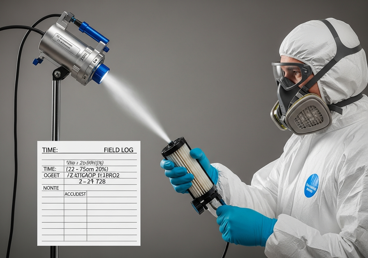 Asbestos air sampler