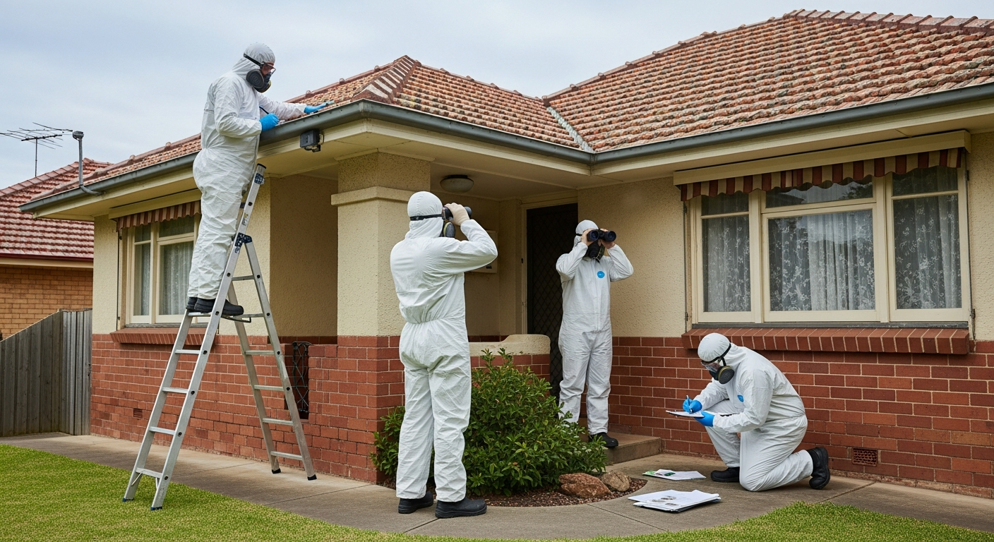 Asbestos inspection at residential home