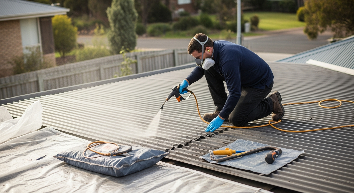 Asbestos removal on roof