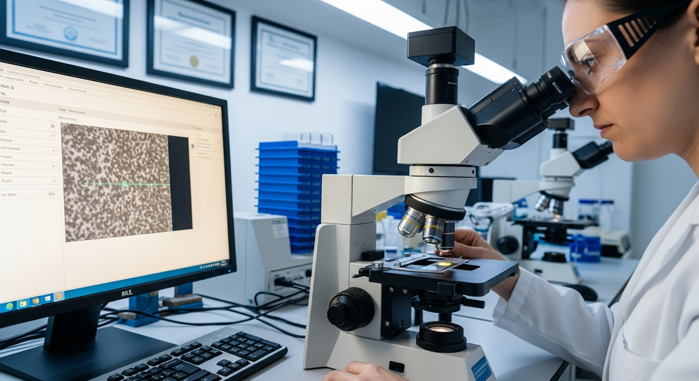 Accredited laboratory asbestos analysis