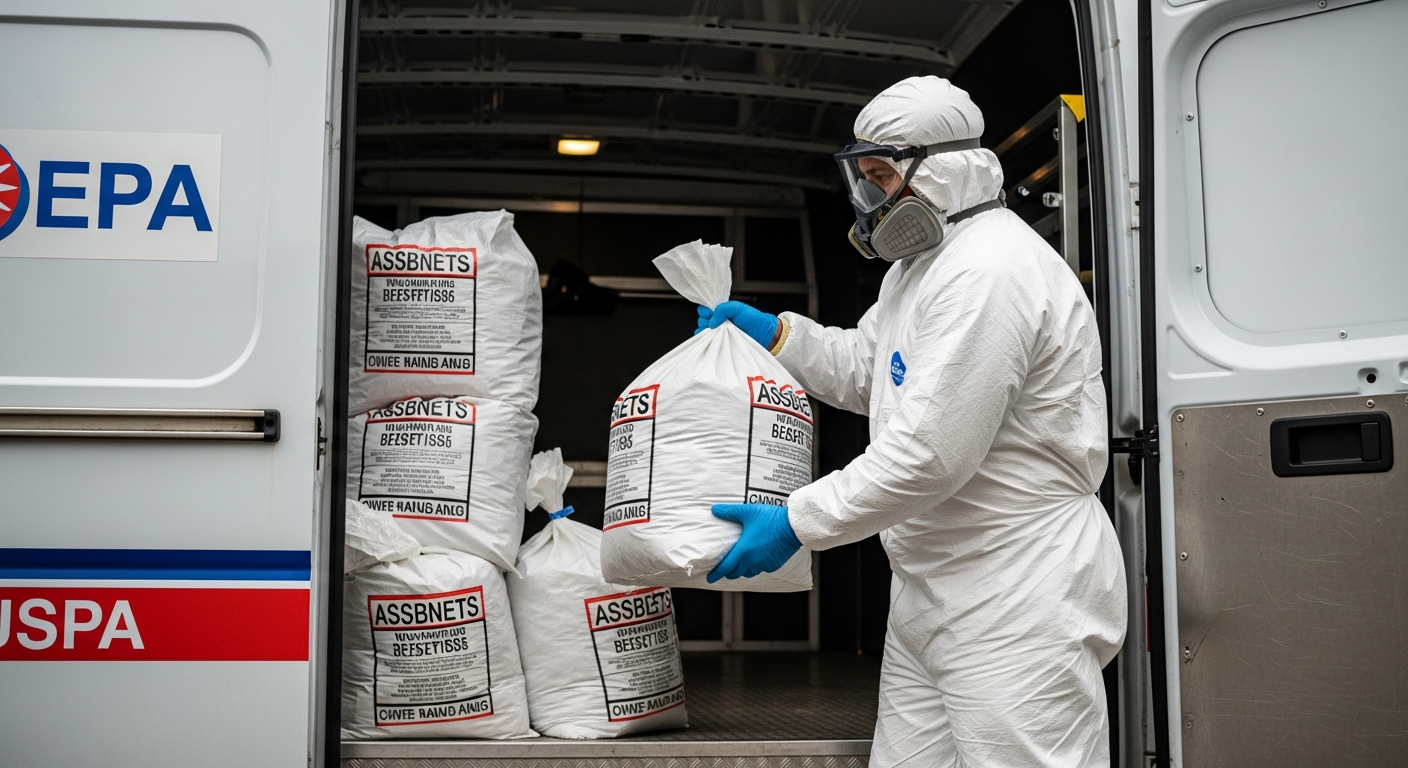Asbestos waste pickup