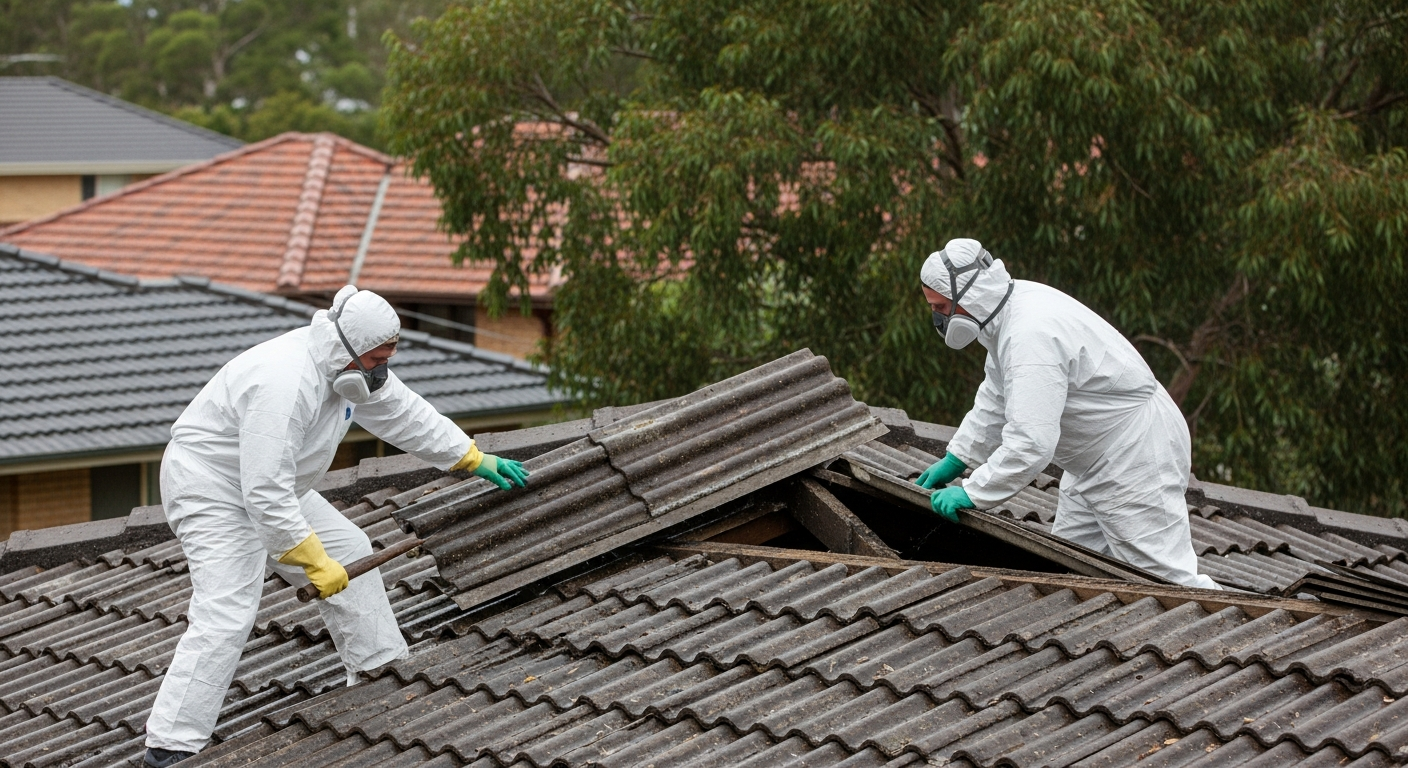Asbestos roof removal
