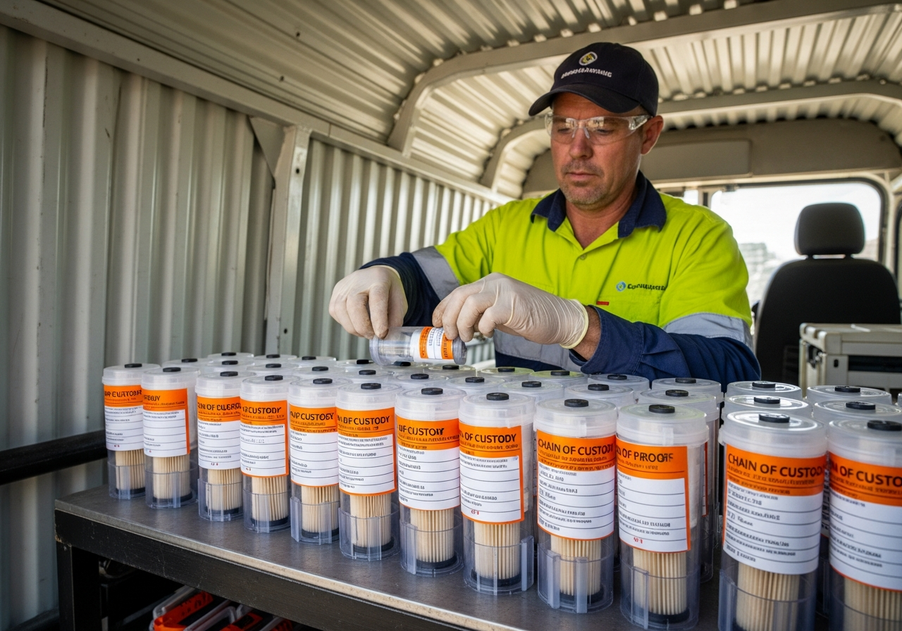 Air sampling chain of custody