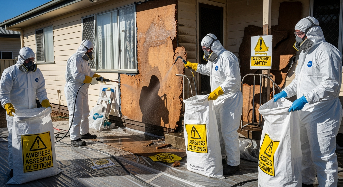 Asbestos cladding removal