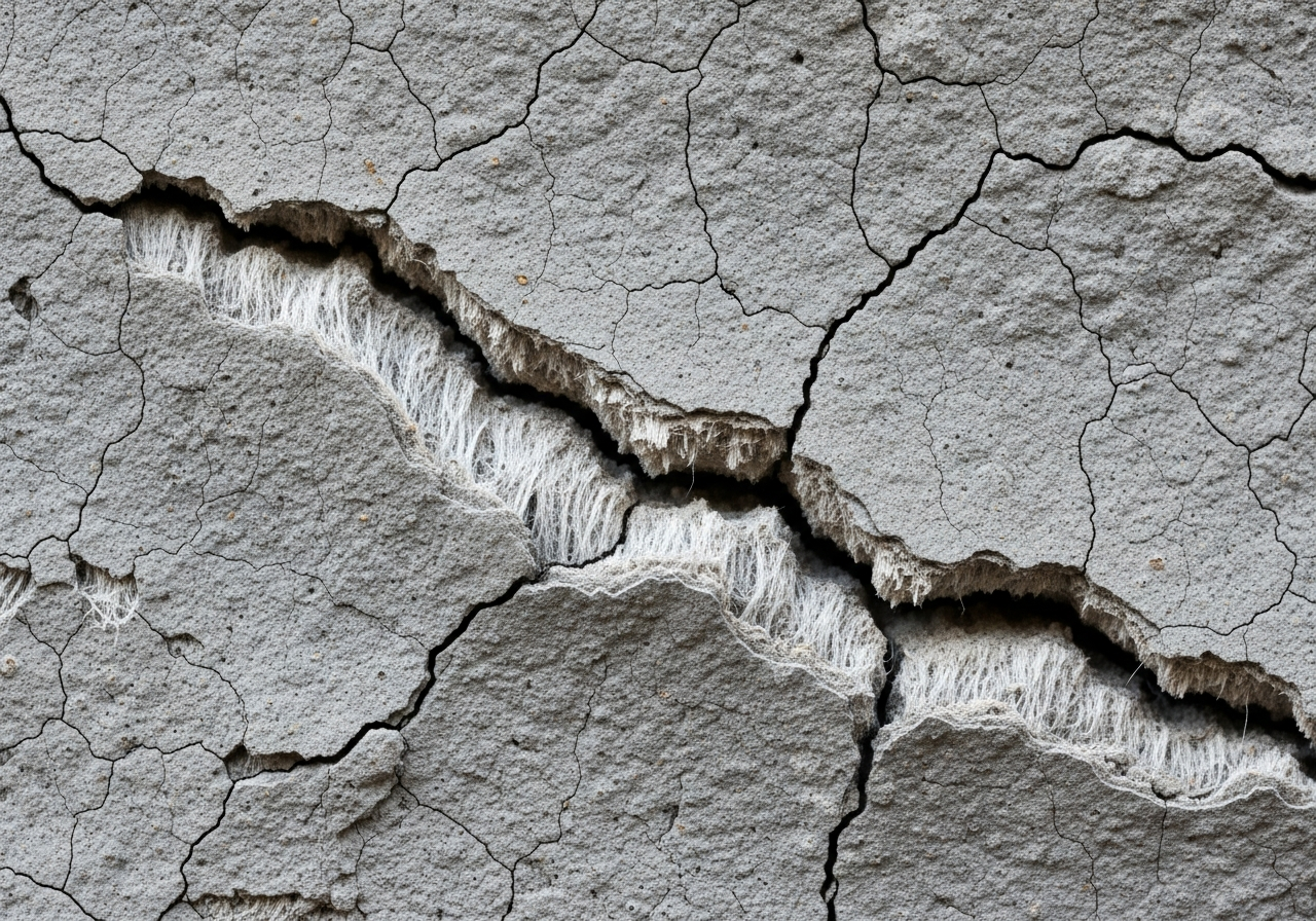 Asbestos sheeting close-up