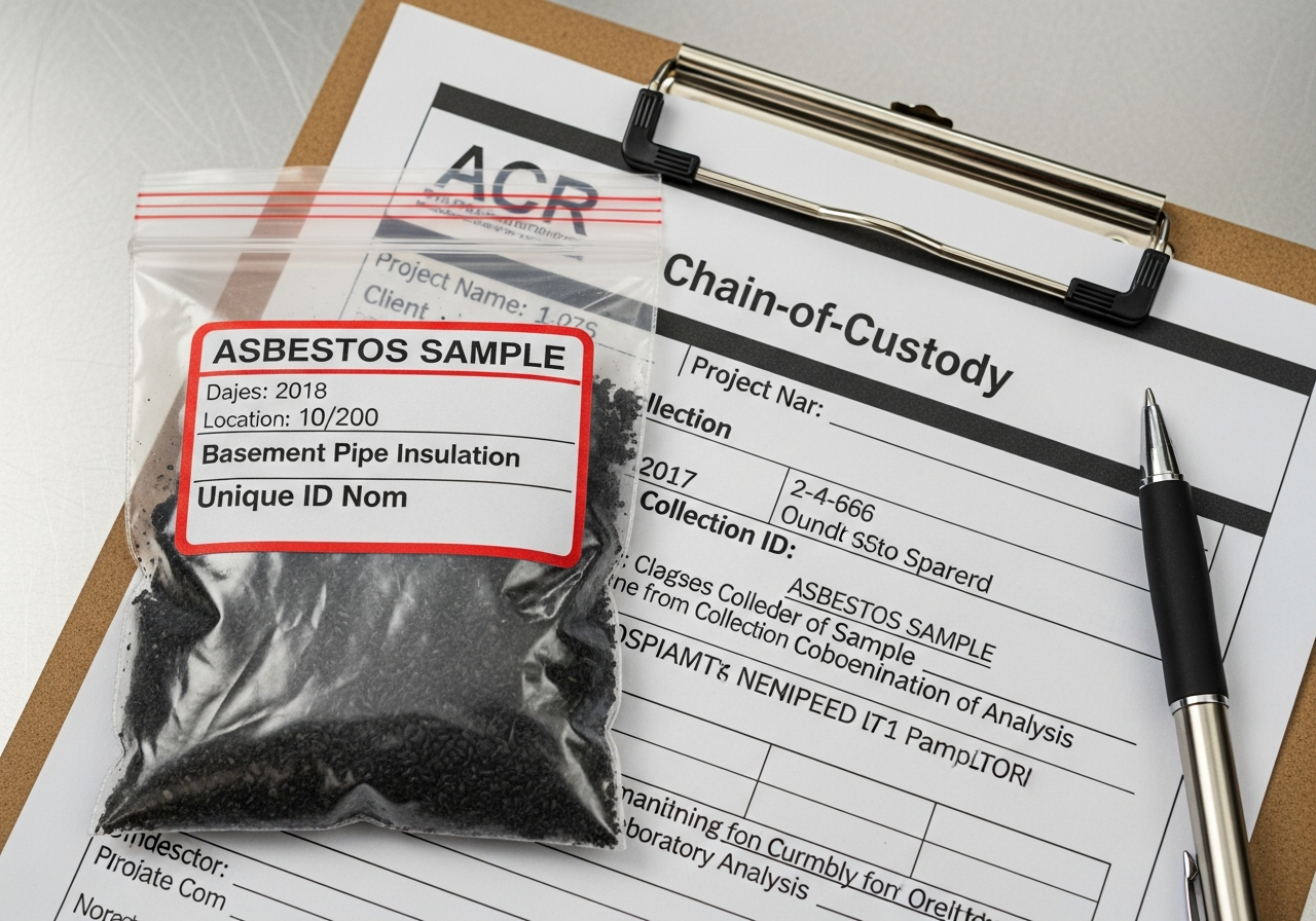 Asbestos sample bag