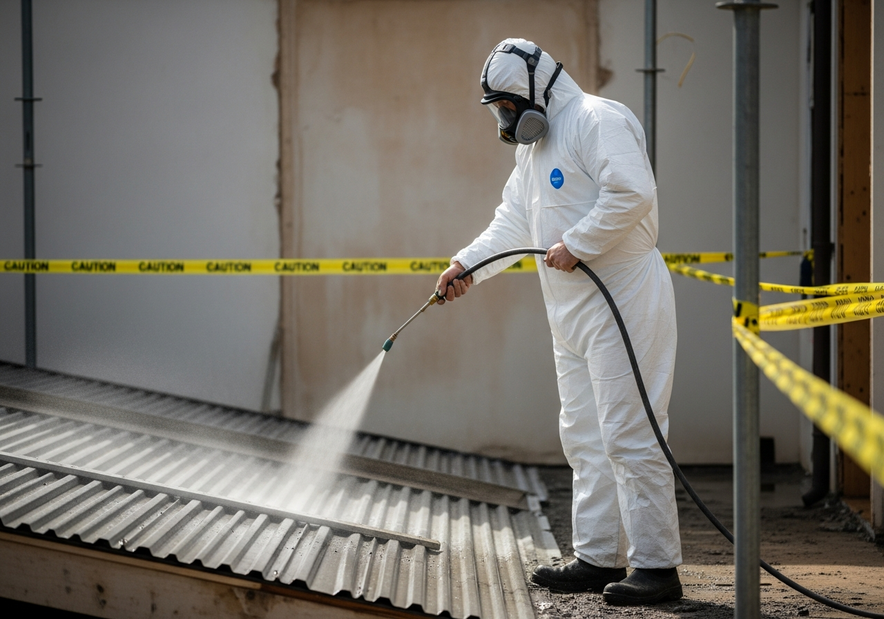 Asbestos wet methods
