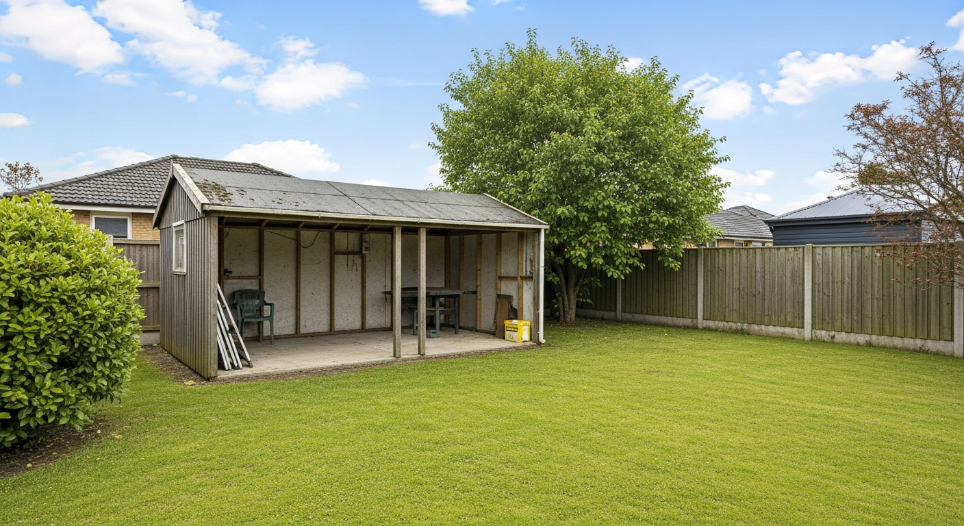 Shed ready for new roof