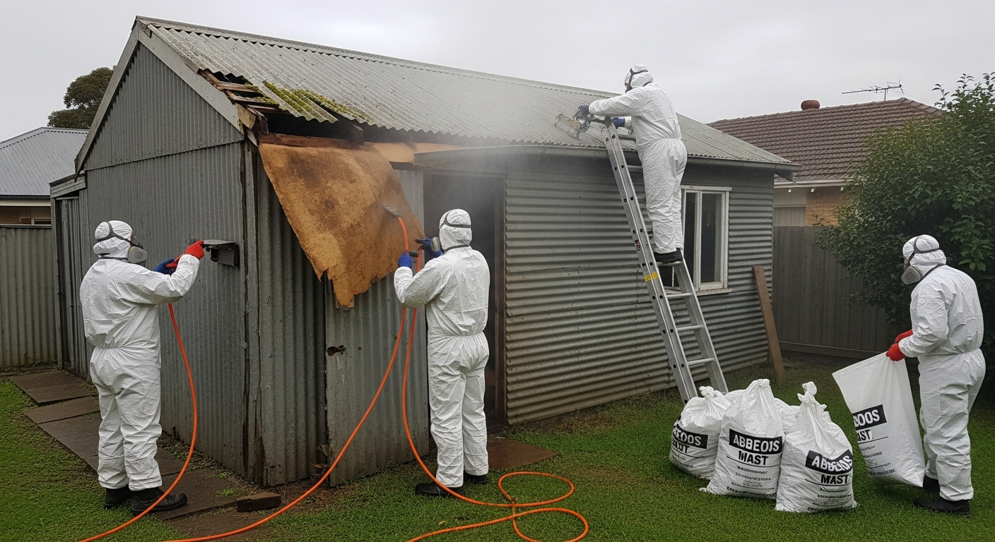 Asbestos shed removal