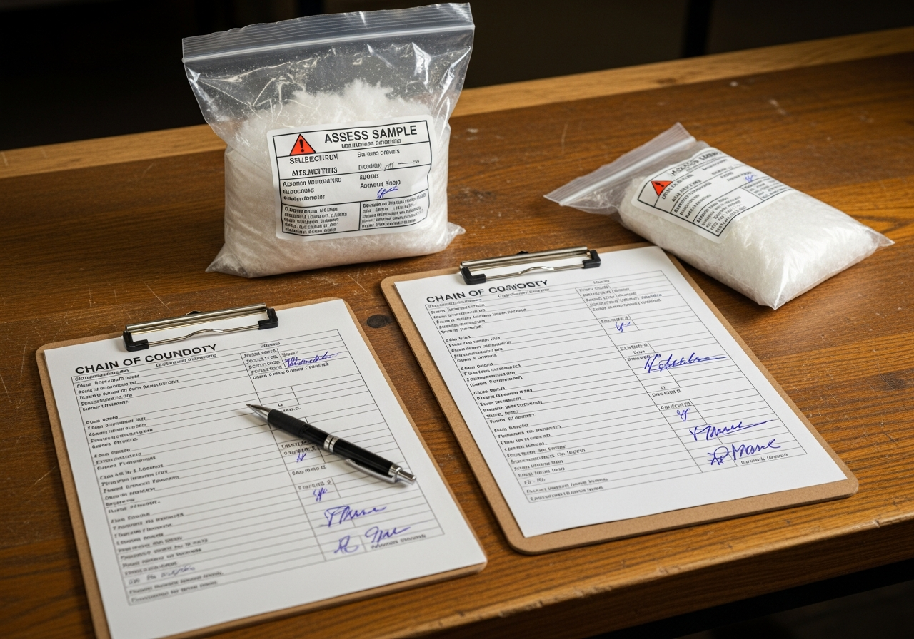 Asbestos sample and forms